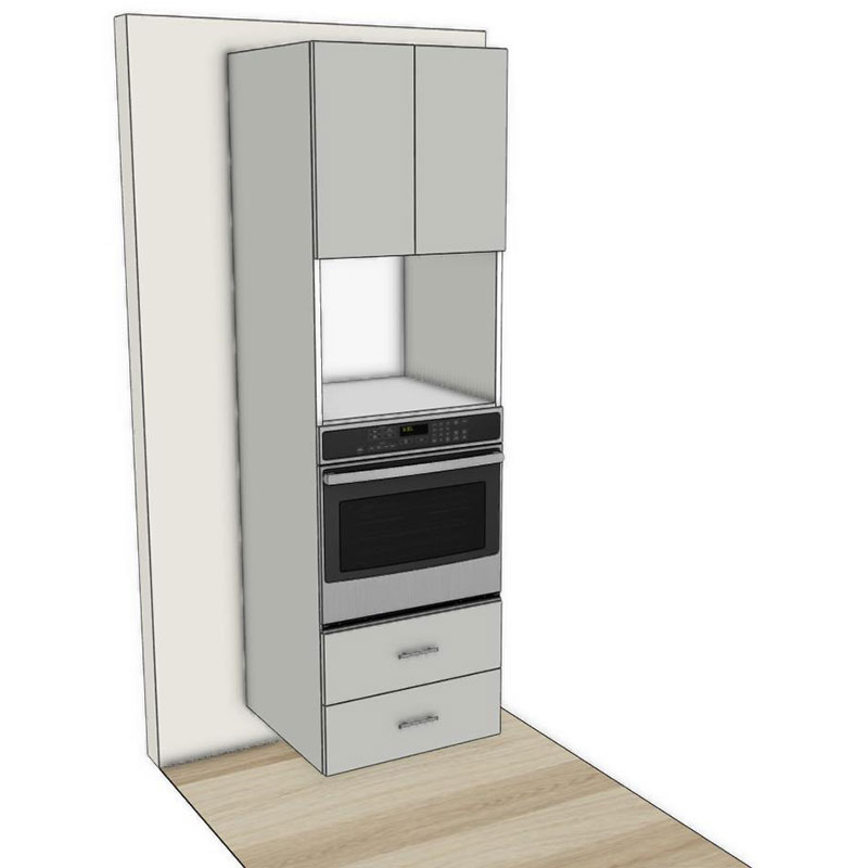 RCL Tall 2 Door Single Oven Microwave Tower 2100H